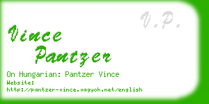 vince pantzer business card